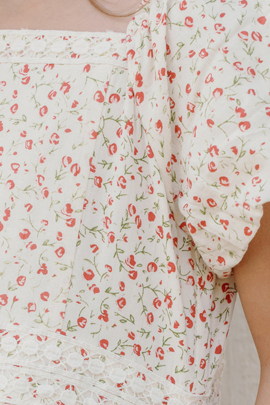 Mini Mirabelle Dress in Cream Ditsy Floral