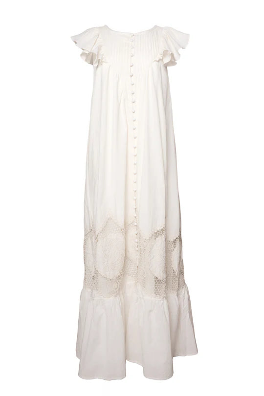 Abigail Maxi Dress in Antique Ivory