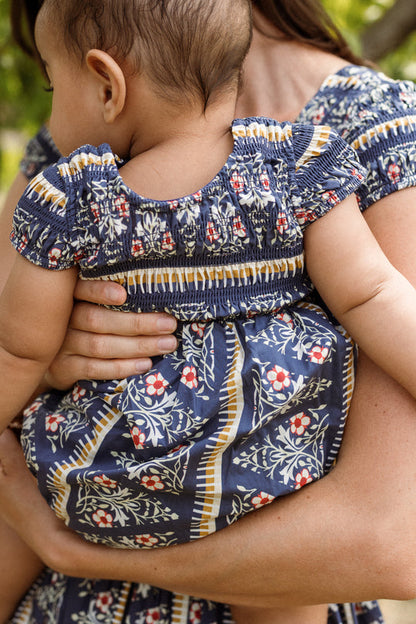 Baby Marlow Romper in Navy Fleur