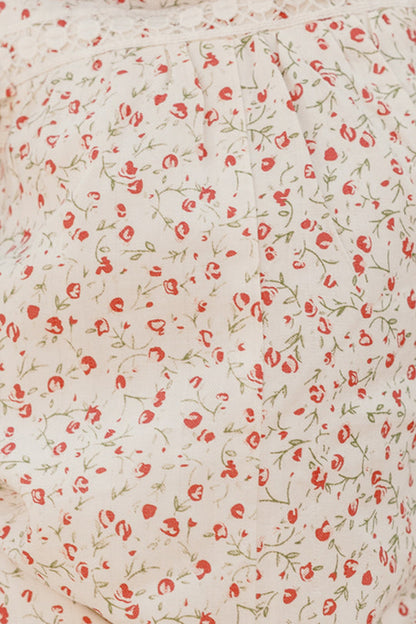 Baby Mirabelle Romper in Cream Ditsy Floral