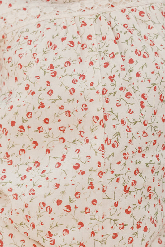 Baby Mirabelle Romper in Cream Ditsy Floral
