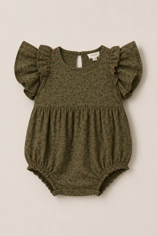 Baby Hattie Romper in Woodland Floral