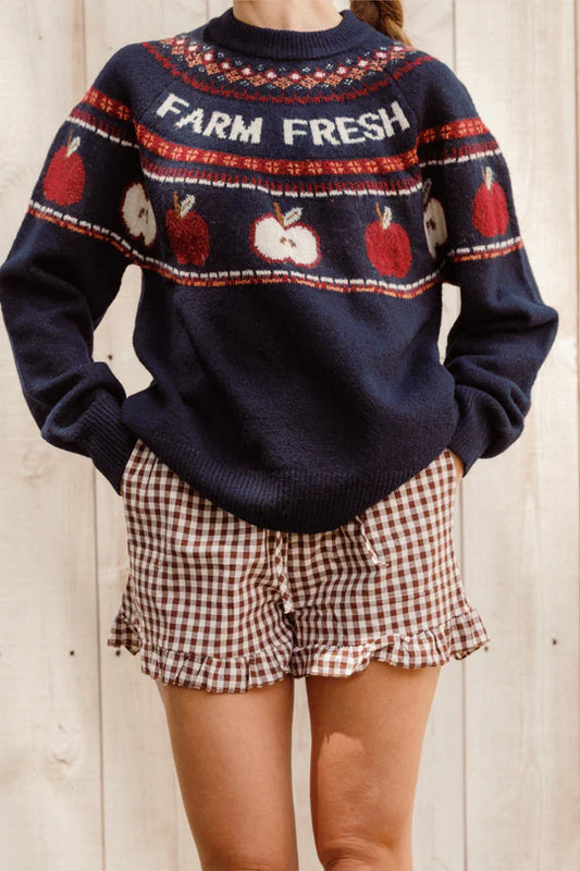 Farm Fresh Sweater in Navy