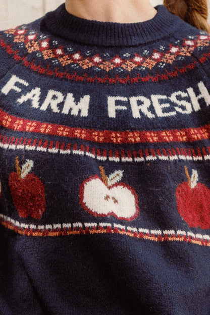 Farm Fresh Sweater in Navy