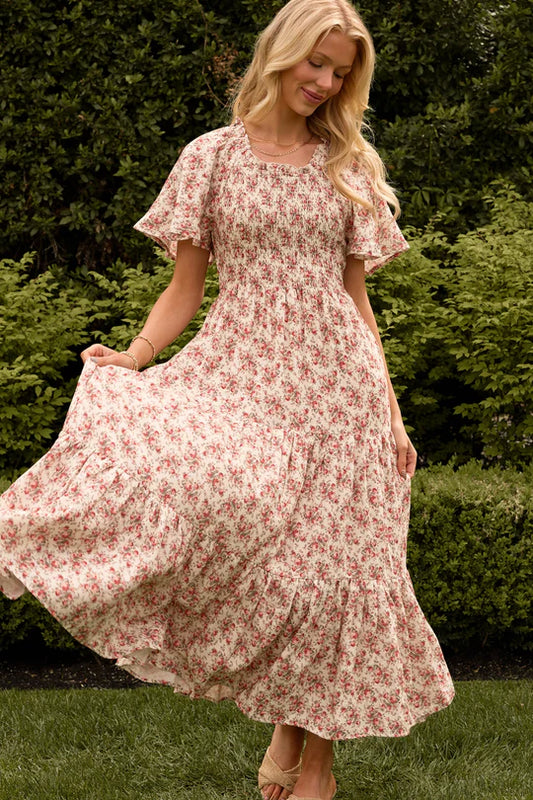 Jovie Dress in Ivory Heritage Rose