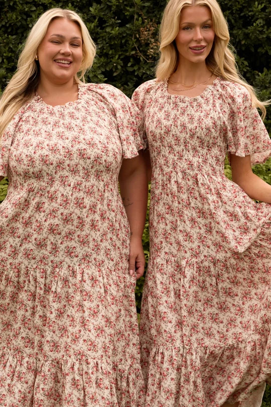 Jovie Dress in Ivory Heritage Rose