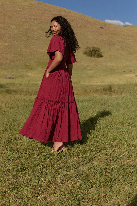 Lennon Maxi Dress in Wildberry