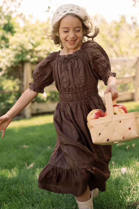 Mini Maleah Dress in Warm Cocoa