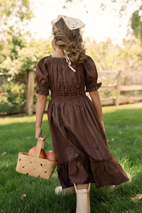 Mini Maleah Dress in Warm Cocoa