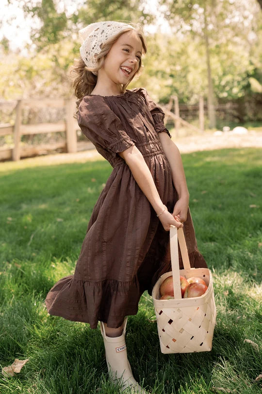 Mini Maleah Dress in Warm Cocoa