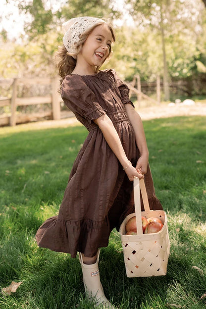 Mini Maleah Dress in Warm Cocoa