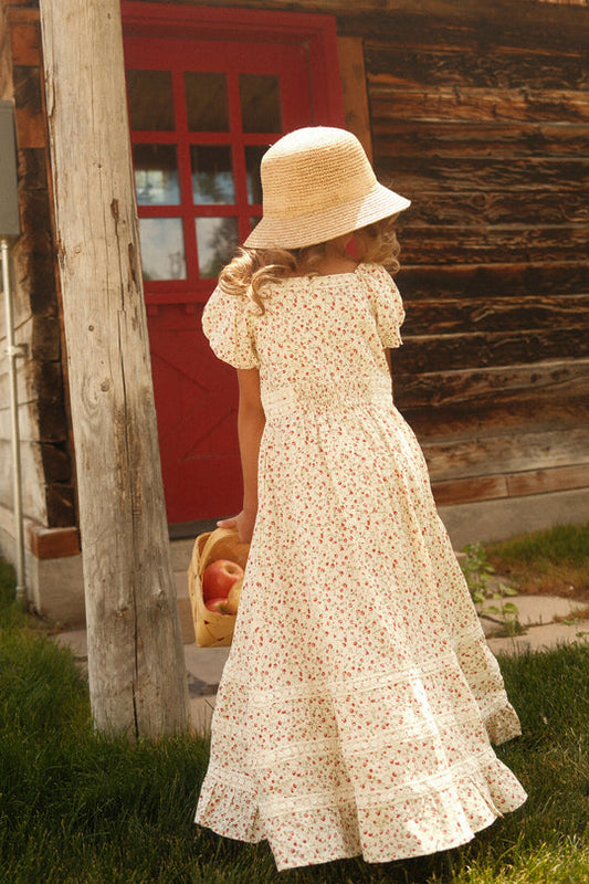 Mini Mirabelle Dress in Cream Ditsy Floral