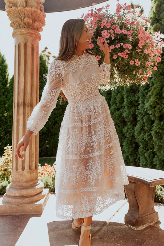 Sicily Dress in Champagne Lining