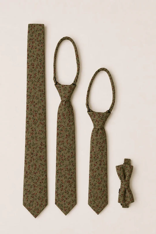 Ties in Woodland Floral