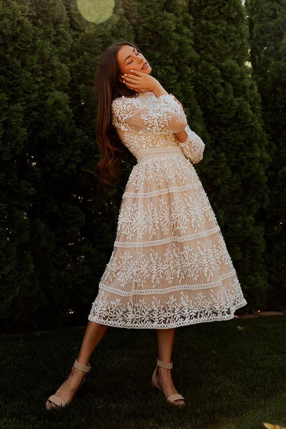 Sicily Dress in Champagne Lining